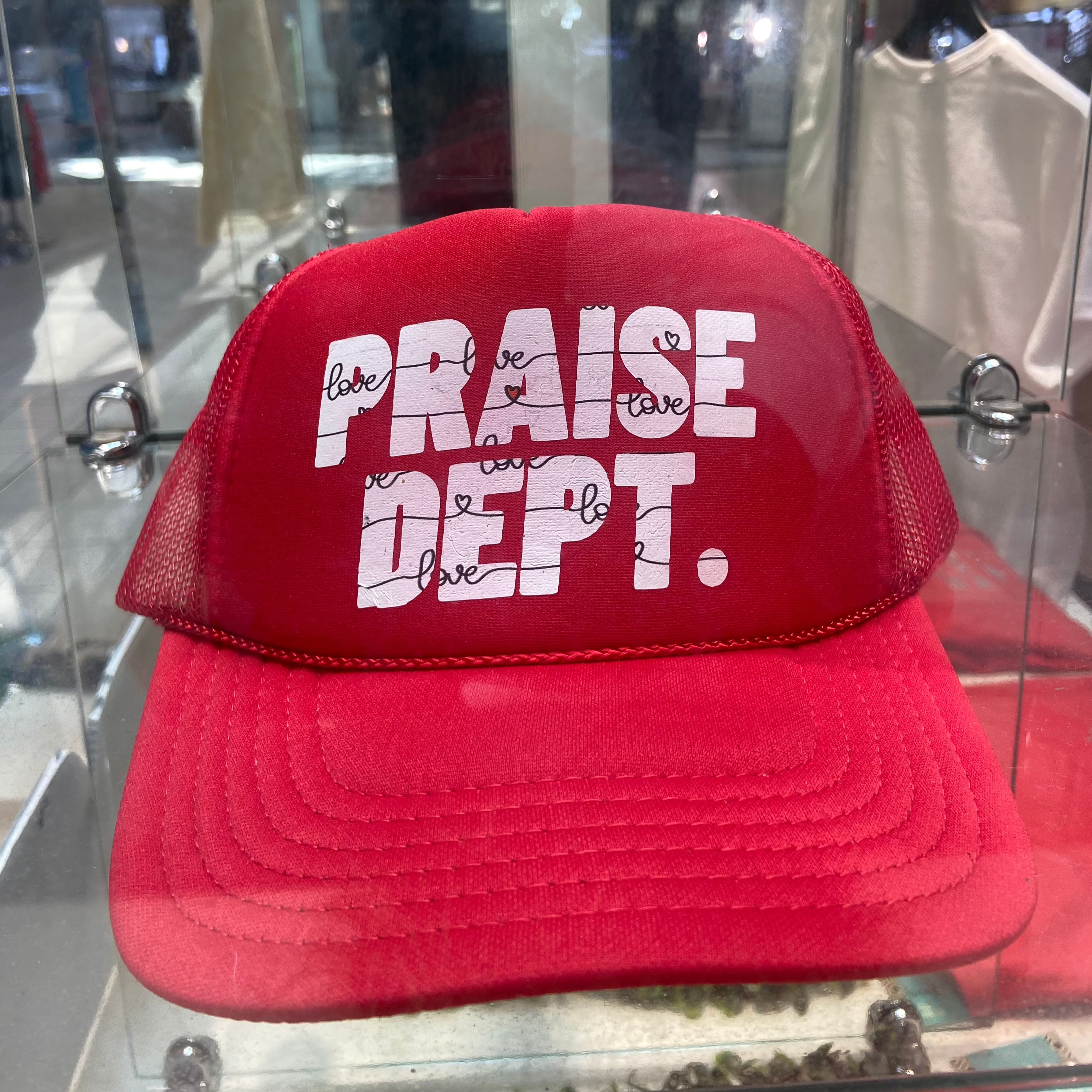 RED PRAISE DEPT CUSTOM HAT