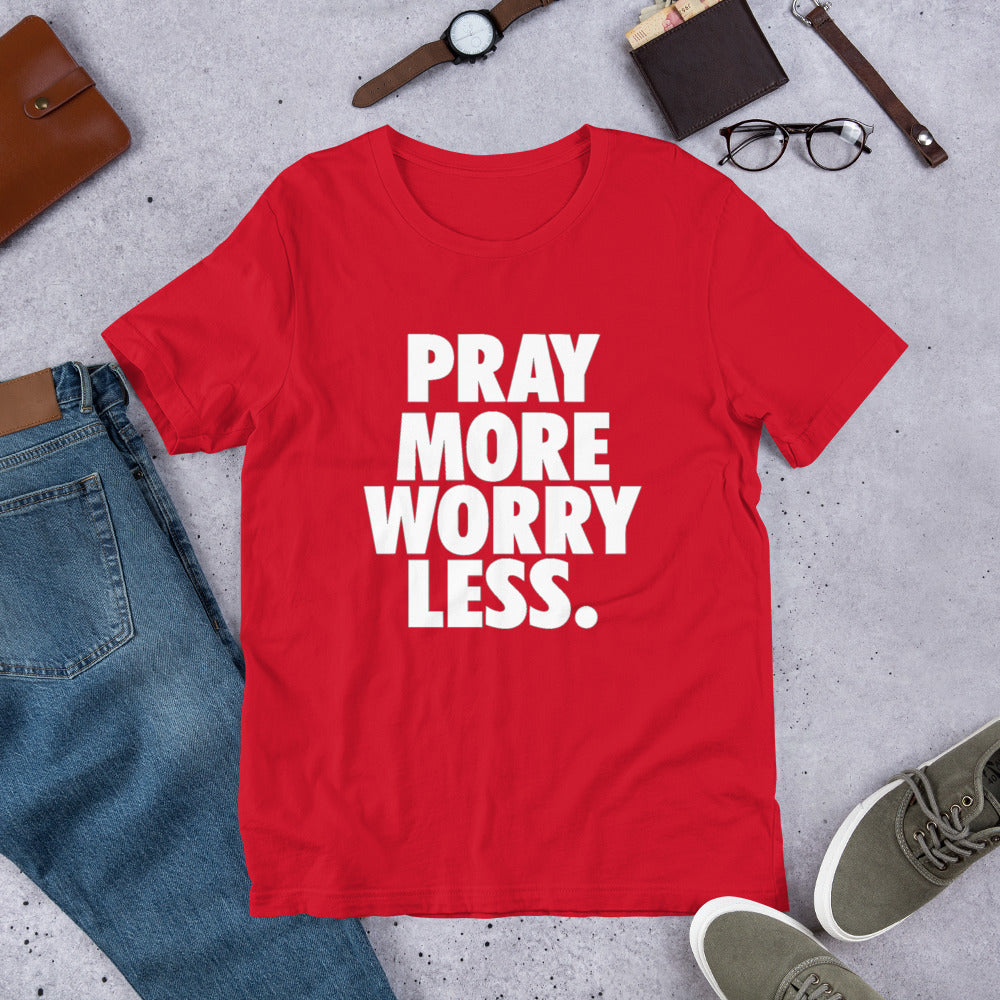 Black T-Shirt Pray More Worry Less